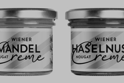 Label Design für Nougatcremes aus Österreich von Haas&Haas Porta Dextra von Michael Niederdorfer Schöngemacht