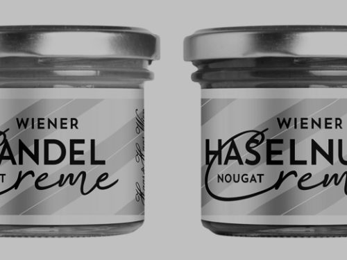 Label Design für Nougatcremes aus Österreich von Haas&Haas Porta Dextra von Michael Niederdorfer Schöngemacht